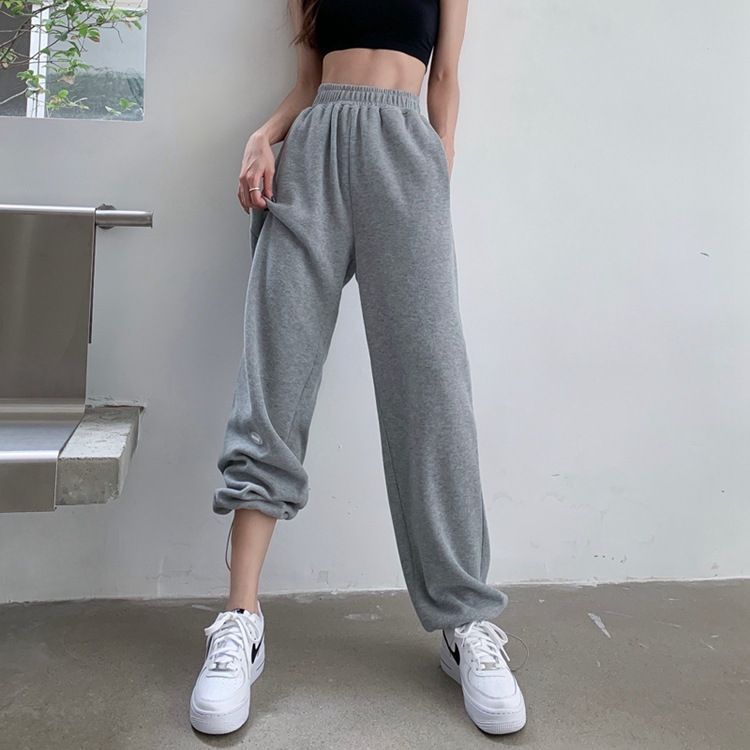 white plain sweatpants