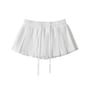 High Rise Plain Pleated Mini Skirt