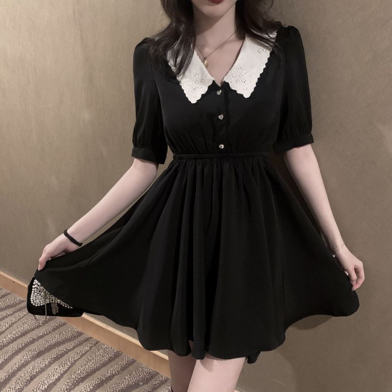 a line dress with collar