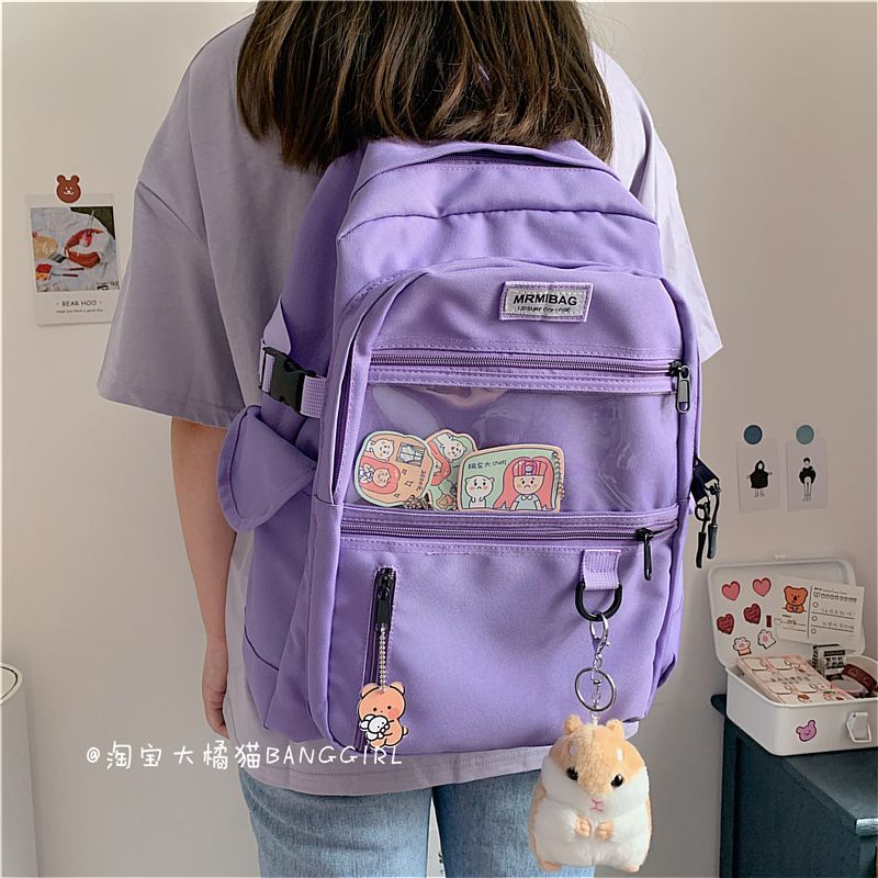 plain purple backpack