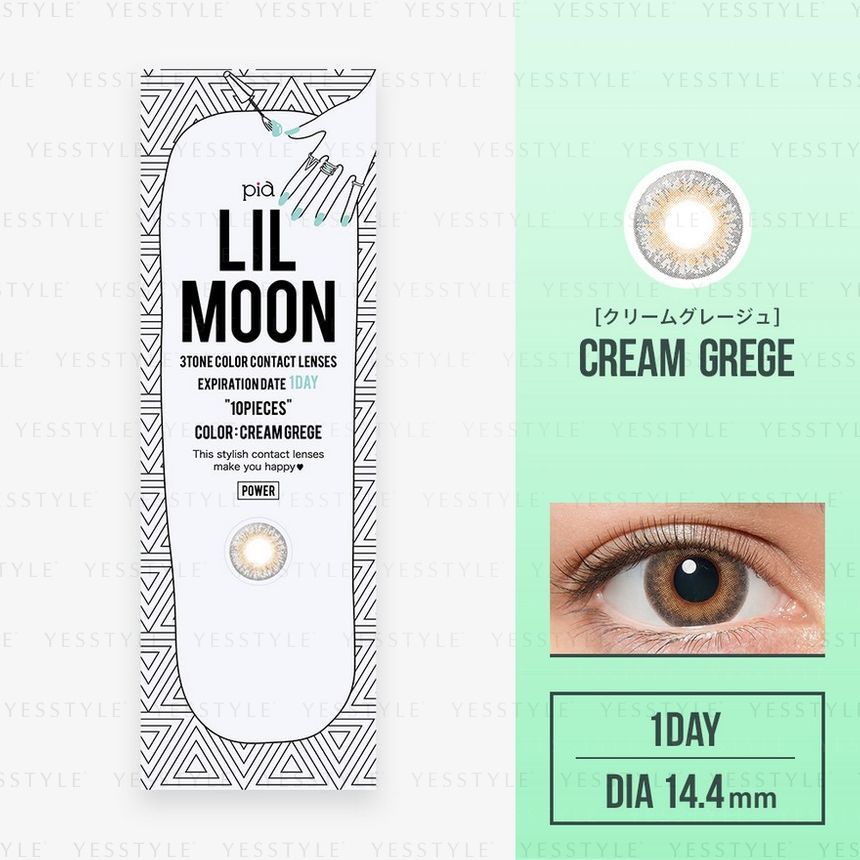 Pia Lilmoon 1 Day Color Lens 3 Tone Cream Grege 10 Pcs Yesstyle