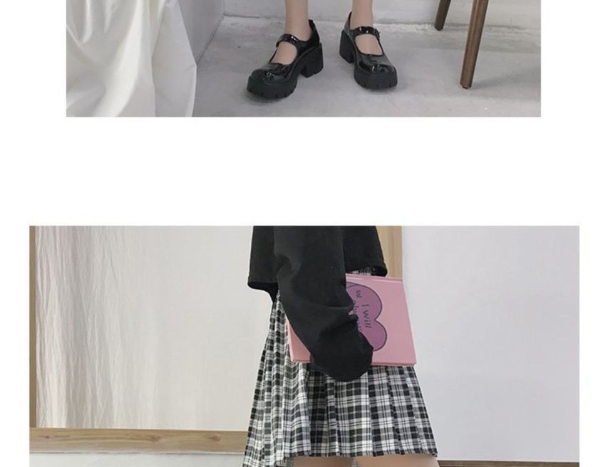 black cut out block heel boots