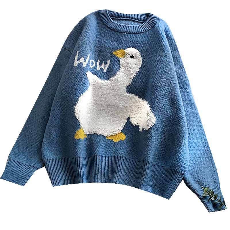 FR Duck Print Sweater | YesStyle