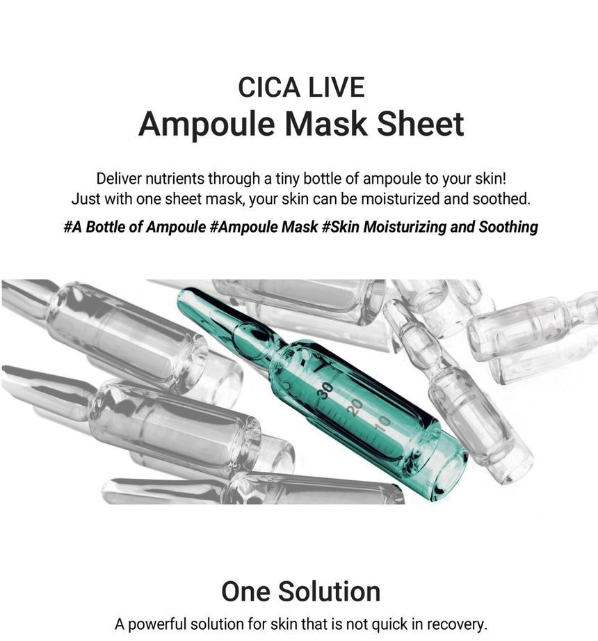 Buy heimish - Cica Live Ampoule Mask Sheet Set in Bulk |  AsianBeautyWholesale.com