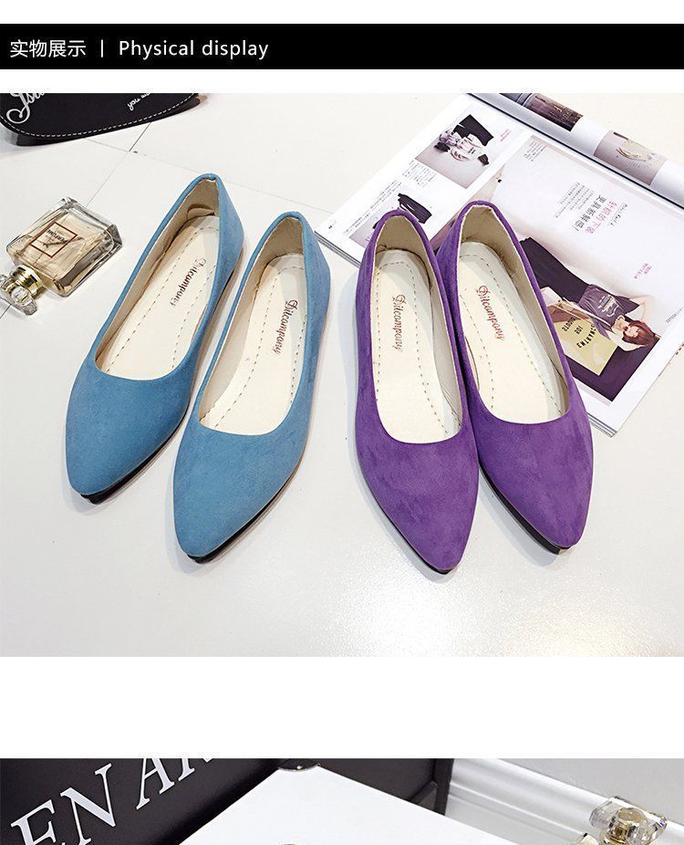 pointed velvet flats