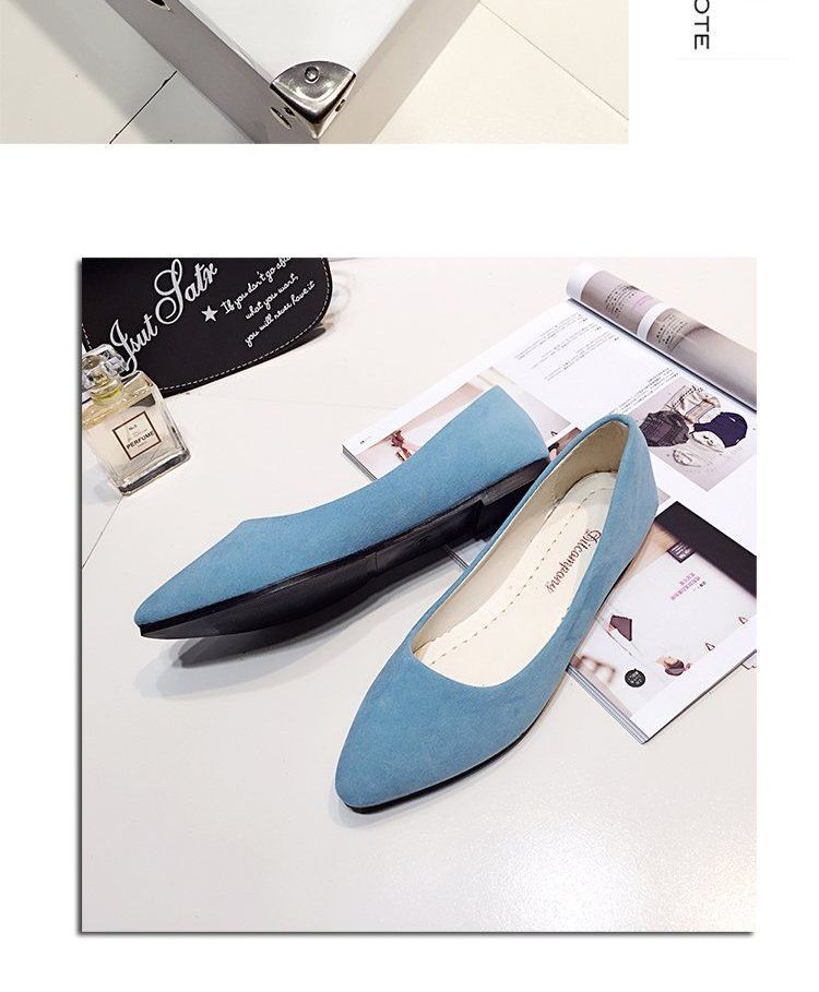 pointed velvet flats