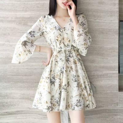 chiffon korean dress