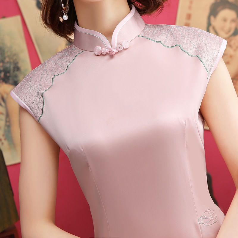 janelle qipao - 盖袖碎花旗袍