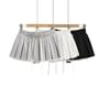 High Rise Plain Pleated Mini Skirt