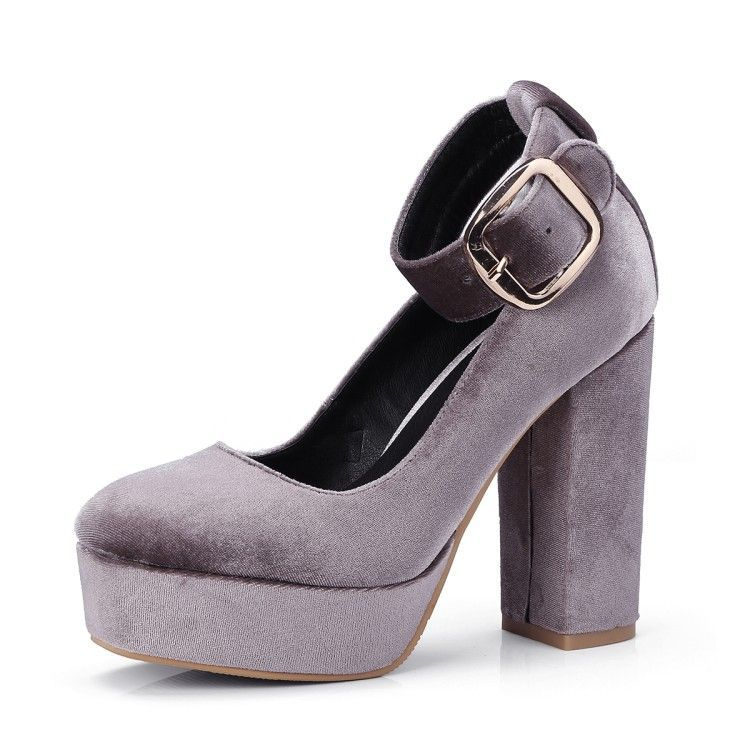 grey platform shoes