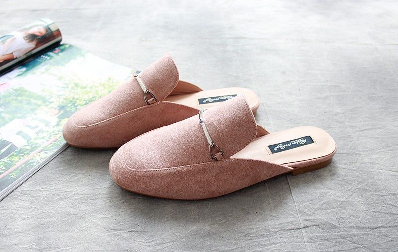ff embossed leather mules