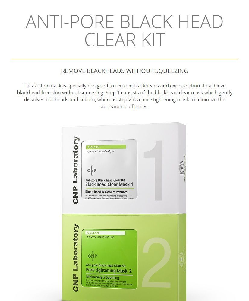 CNP Laboratory Anti-Pore Black Head Clear Kit | YesStyle