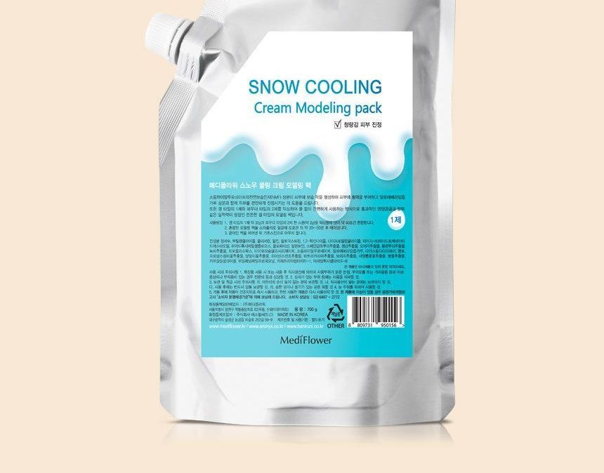 Medi Flower Cream Modeling Pack Snow Cooling 700g + Powder 40g + Measuring  Cups