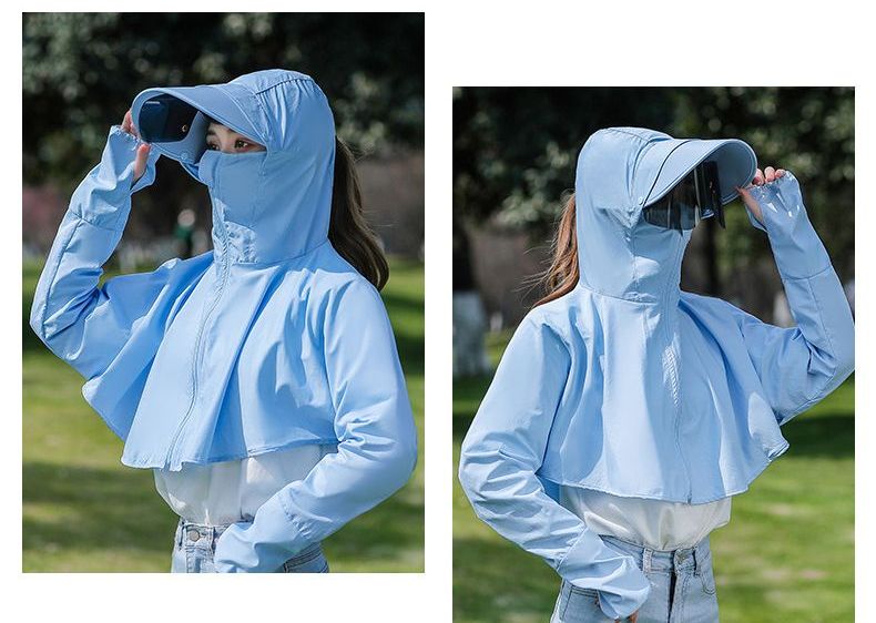 Kalamate Set Wide Brim Cap + Sun Protection Hooded Cape YesStyle