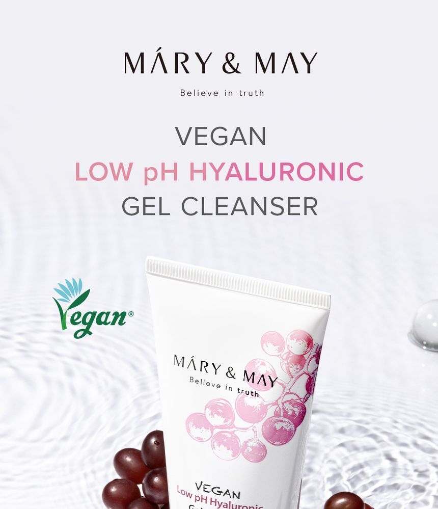[MARY & MAY] Vegan Low pH Hyaluronic Gel Cleanser 150ml main image 0
