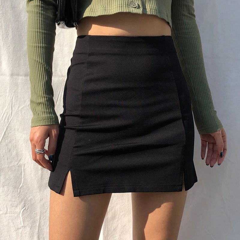 Plain Black Mini Pencil Skirt | lupon.gov.ph