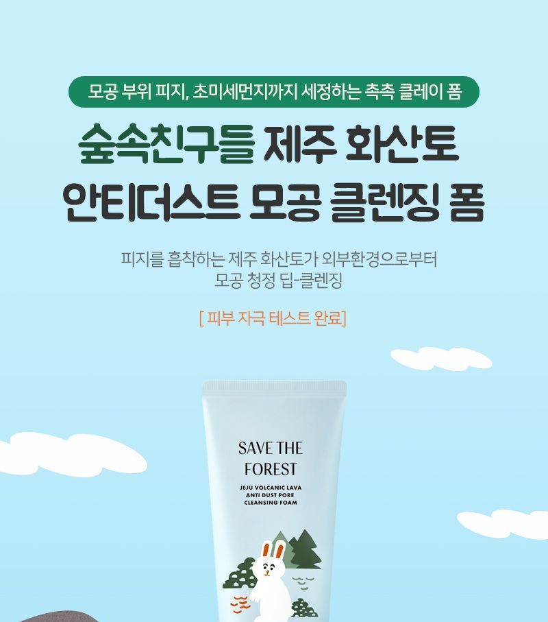 jeju volcanic lava anti dust pore cleansing foam