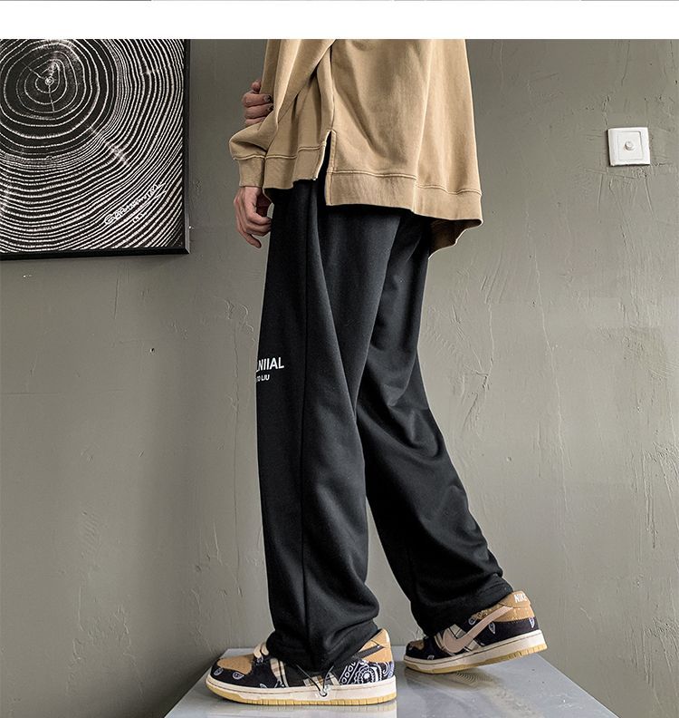 lettering fleece sweatpants