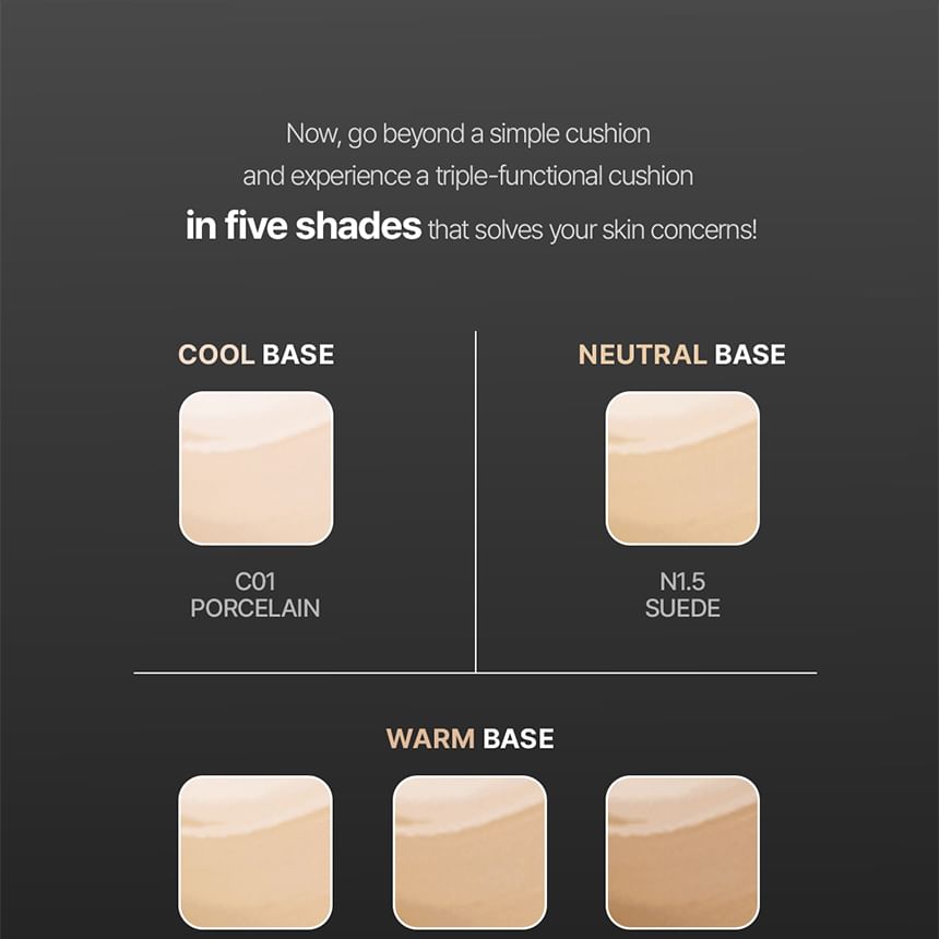 SKIN LAYER FIT CUSHION 5色 ABOUT_TONE Skin Layer Fit Cushion SPF30 PA++ 5 Colors | DODO