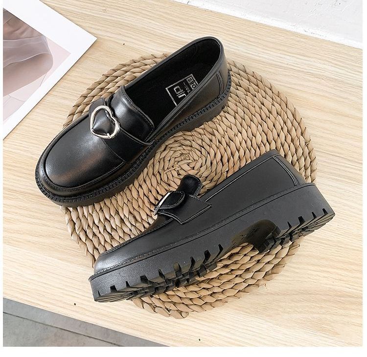 QQ Trend Heart Buckle Loafers | YesStyle
