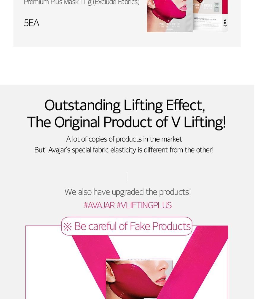 Buy avajar - Perfect V Lifting Premium Plus Mask Set in Bulk ...