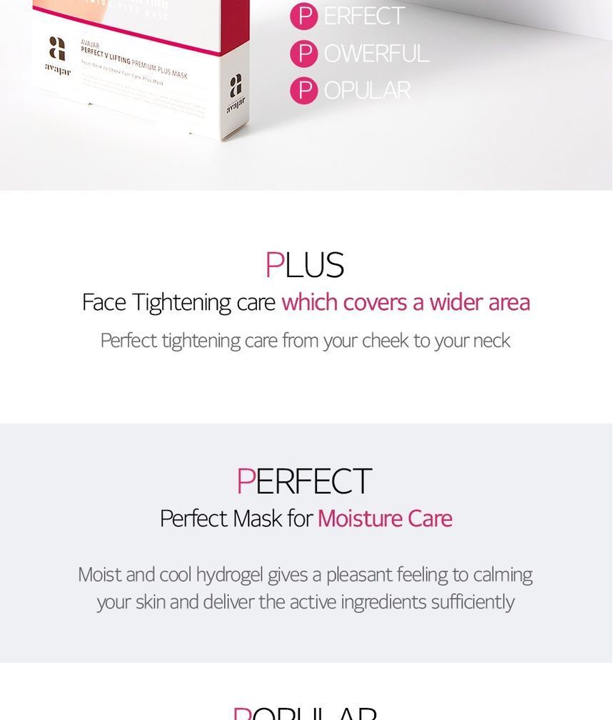 Buy avajar - Perfect V Lifting Premium Plus Mask Set in Bulk ...