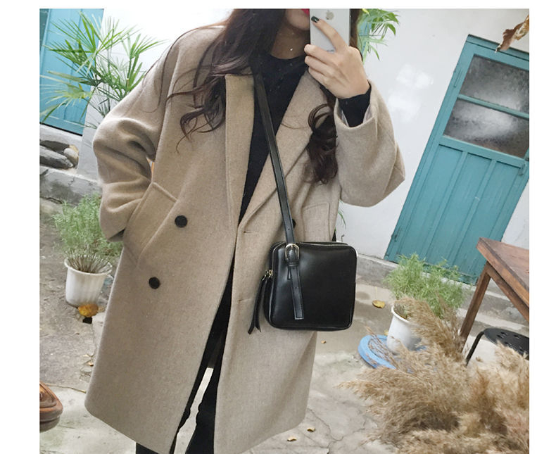 double breasted beige coat