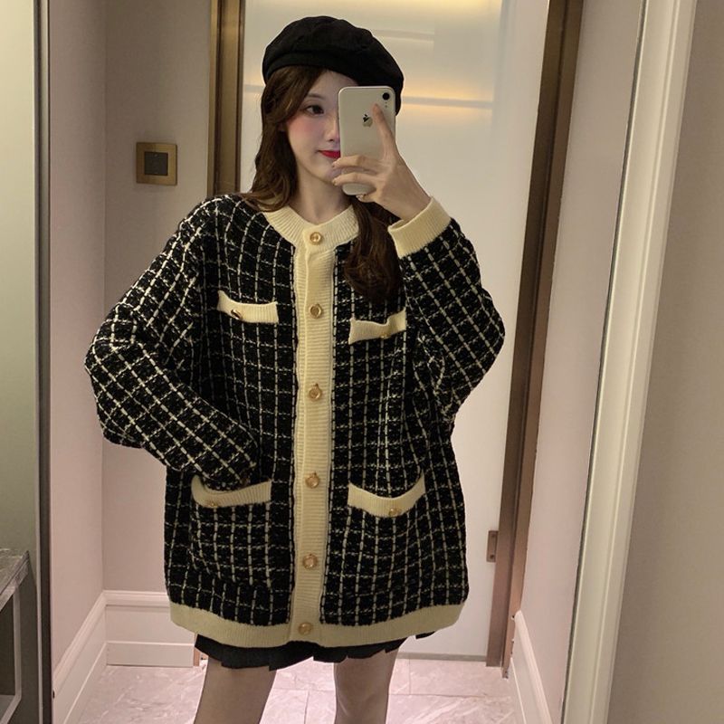 Dshe - Plaid Cardigan | YesStyle