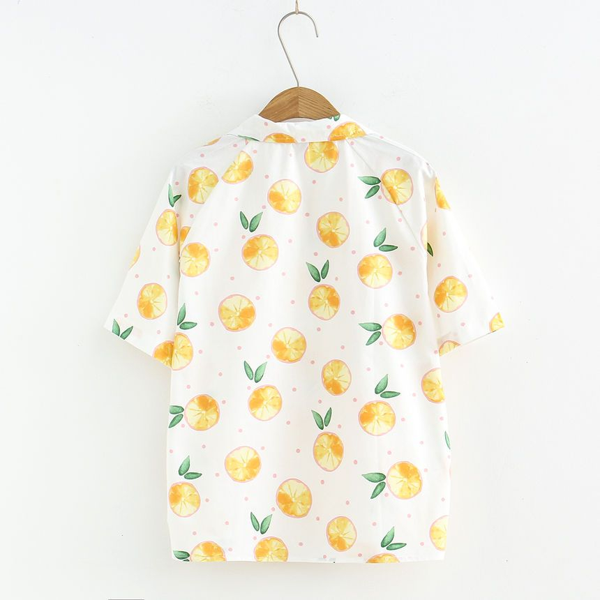 PANDAGO Fruit Print Short-Sleeve Shirt | YesStyle