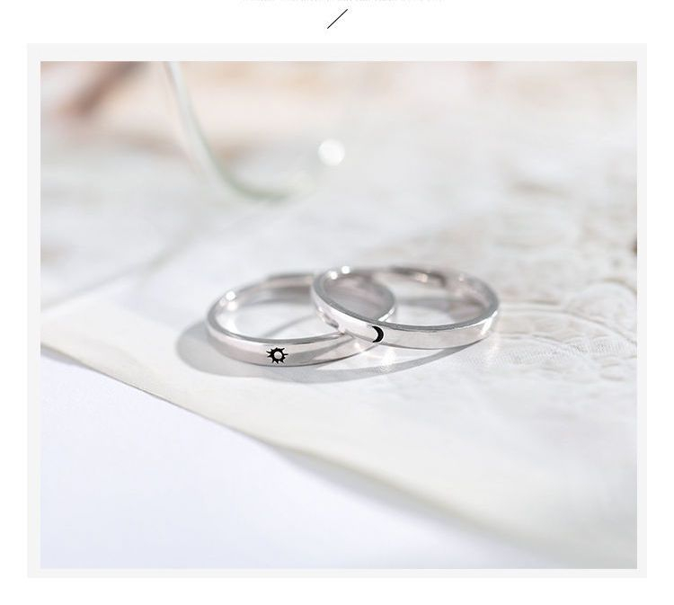 925 Sterling Silver Sun Flower Moon Ring Open Style For Women Fashion Jewellery 