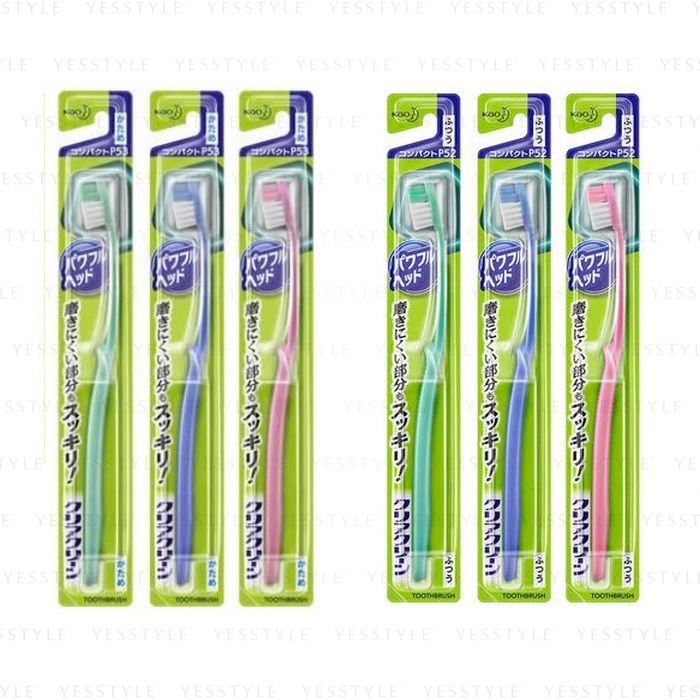 Buy Kao Clear Clean Powerful Head Compact Toothbrush 2 Types In Bulk Asianbeautywholesale Com