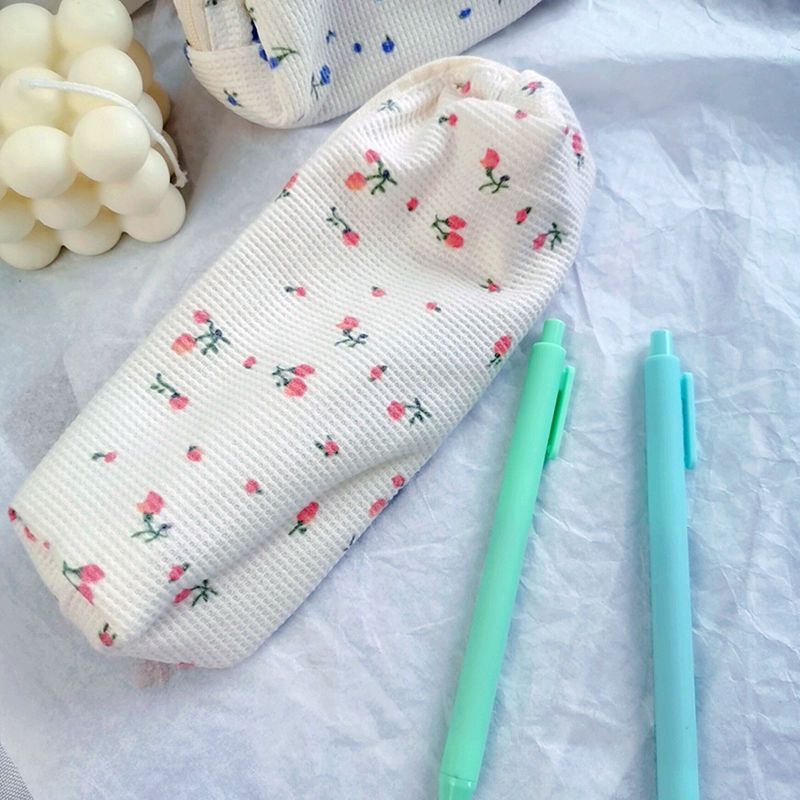 Ikiana Floral Print Fabric Pencil Case | YesStyle