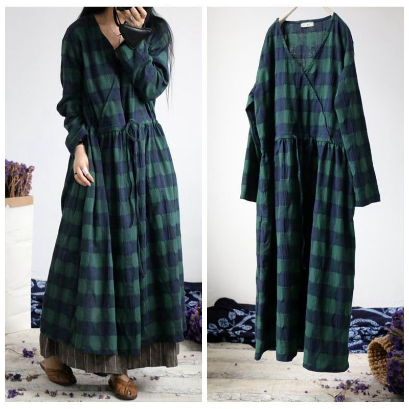 long sleeve a line maxi dress