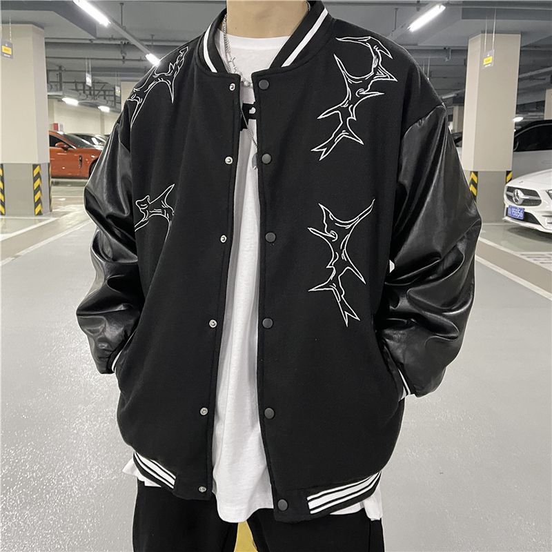 Mall - Printed Baseball Jacket | YesStyle
