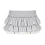 Balletcore Low Rise Color-Block Ruffled Layered Mini A-Line Skirt
