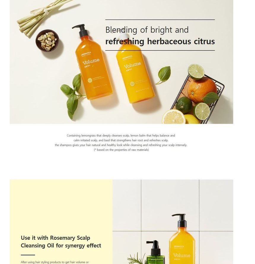 kød gnier Woods Buy AROMATICA - Lemongrass Volume Care Shampoo in Bulk |  AsianBeautyWholesale.com