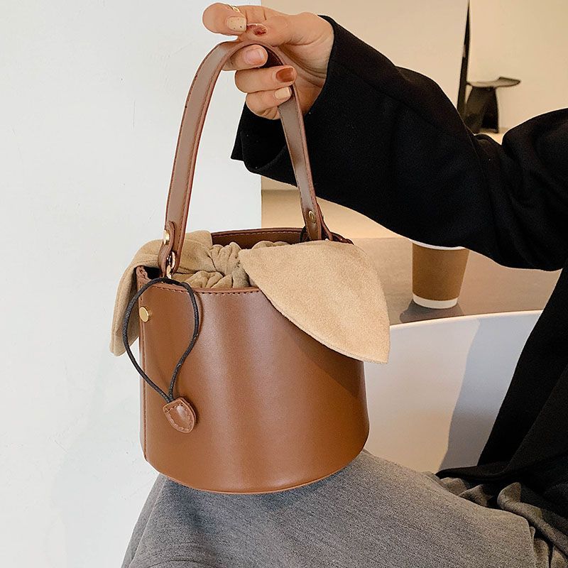 top handle bucket bag
