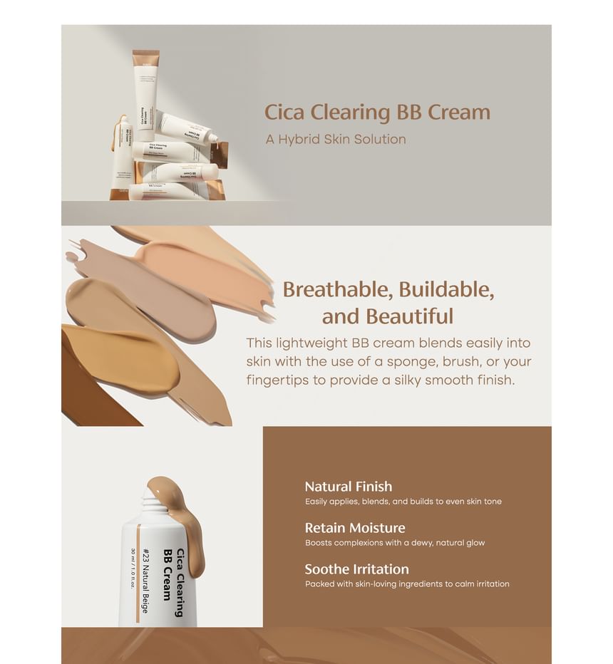 PURITO - Cica Clearing BB Cream - 6 Colors