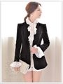 Dabuwawa - Chiffon-Panel Blazer | YesStyle