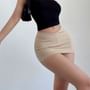 Low Rise Plain Mini Pencil Skirt