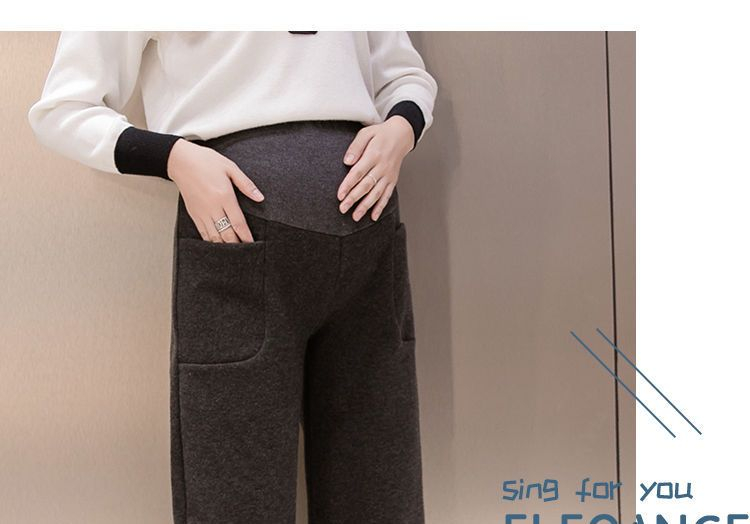 maternity wide leg cropped pants