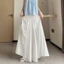 High Waist Plain Wide Leg Pants