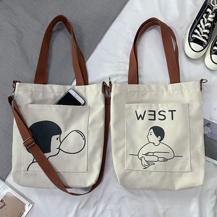 Basaran Printed Canvas Tote Bag (Various Designs) | YesStyle