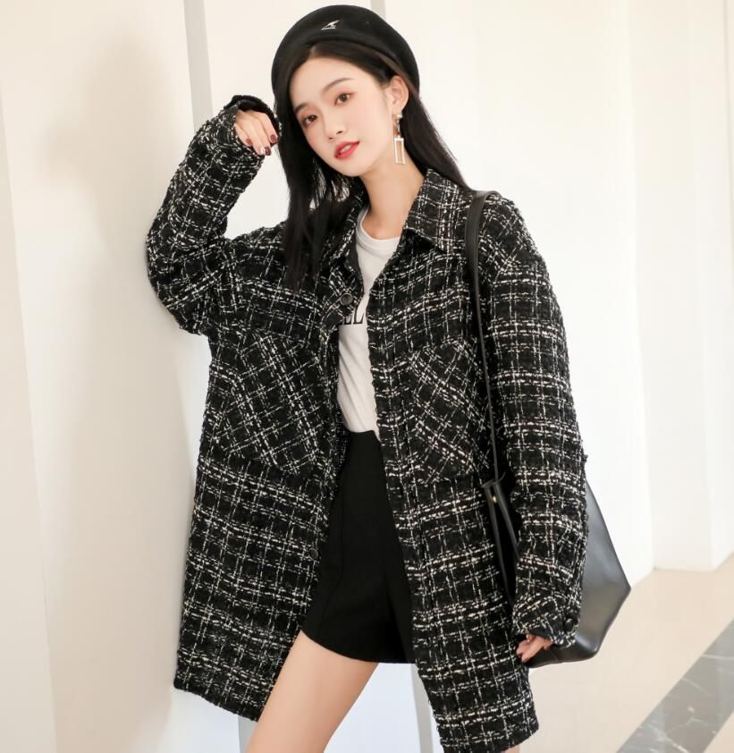 verona sing - 单排扣粗花呢外套