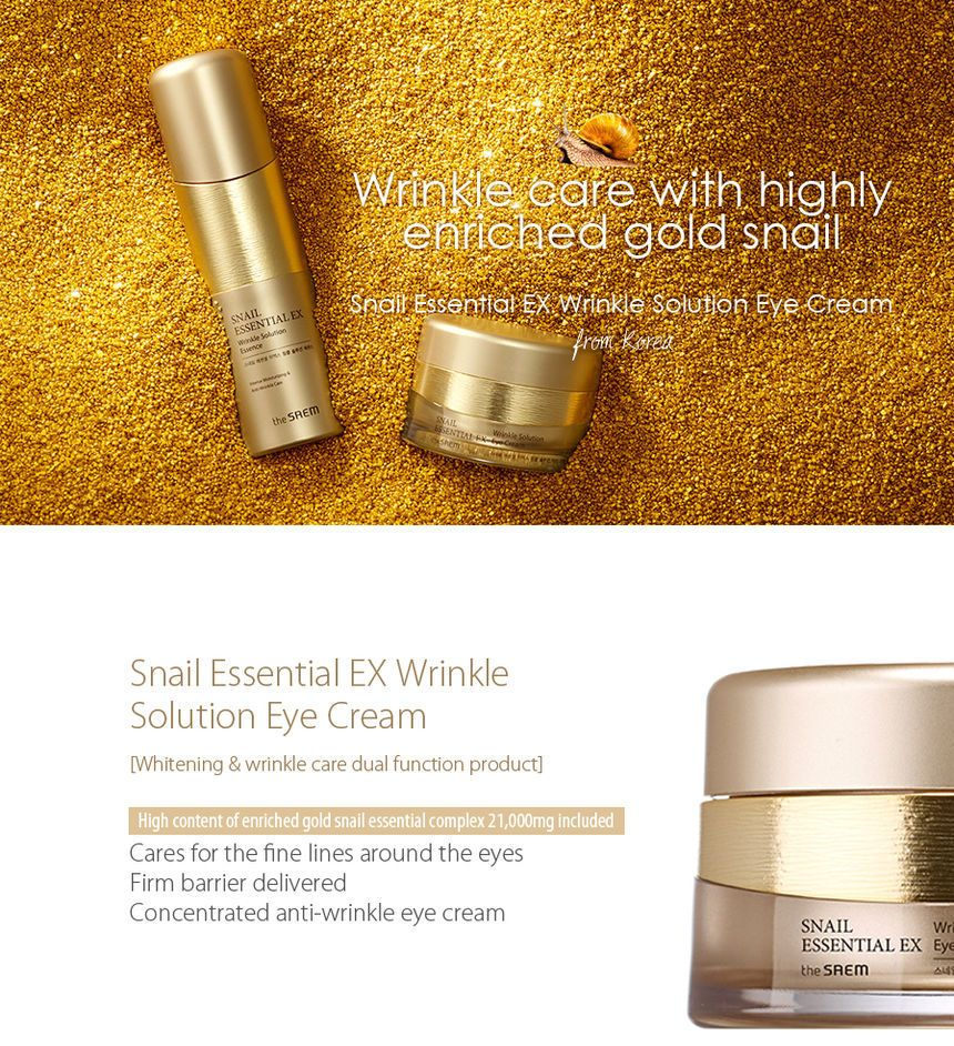 the saem snail essential ex wrinkle solution eye cream