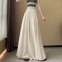 High Waist Plain Wide Leg Pants