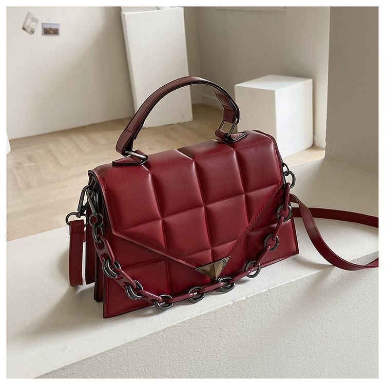 quilted faux leather bag