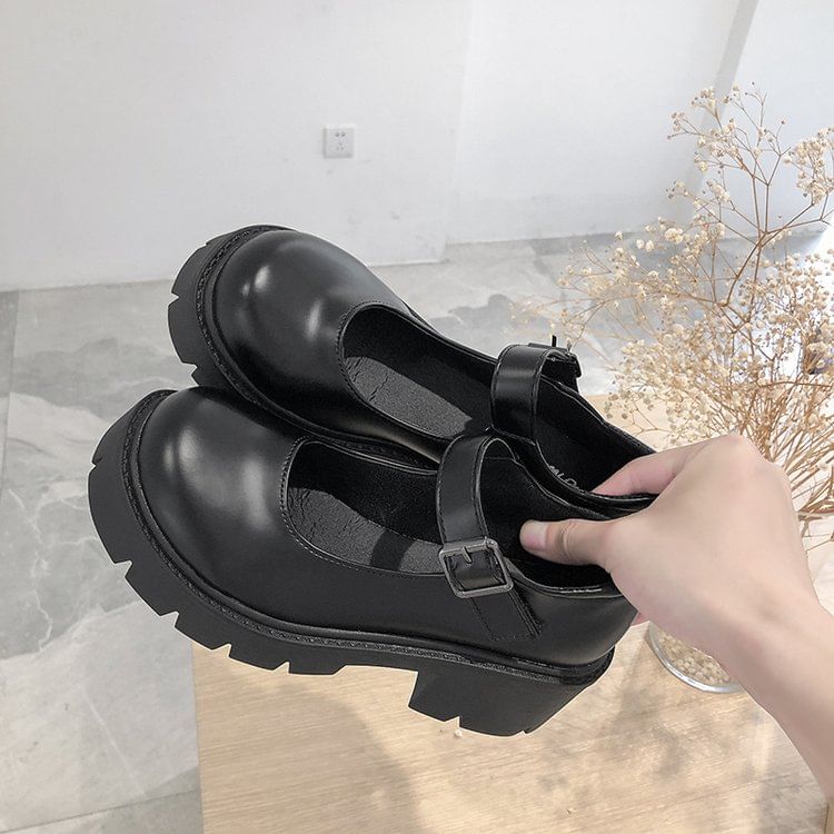 bolitin platform heel mary janes black 40
