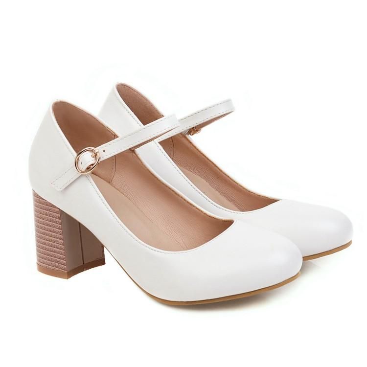 Shoes Galore Chunky-Heel Ankle-Strap Pumps | YesStyle