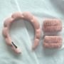 Set of 3: Plain Face Wash Headband + Wristband